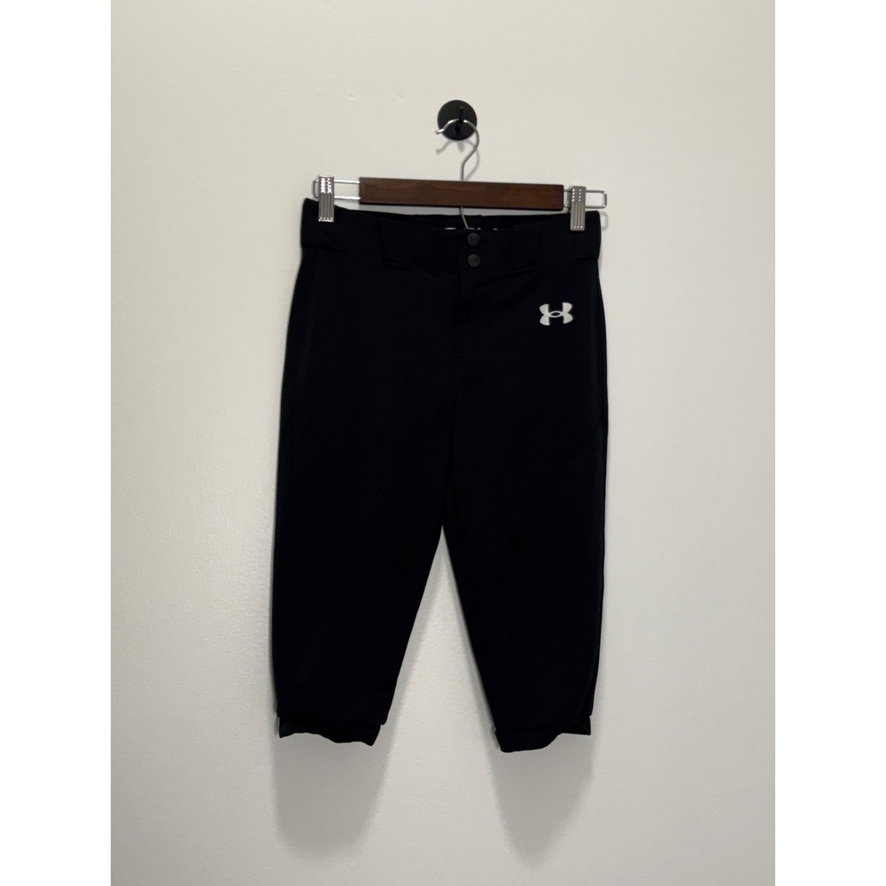 Under Armour Youth Medium‎ Black Baseball Pants HeatGear Athletic Knickers YMD